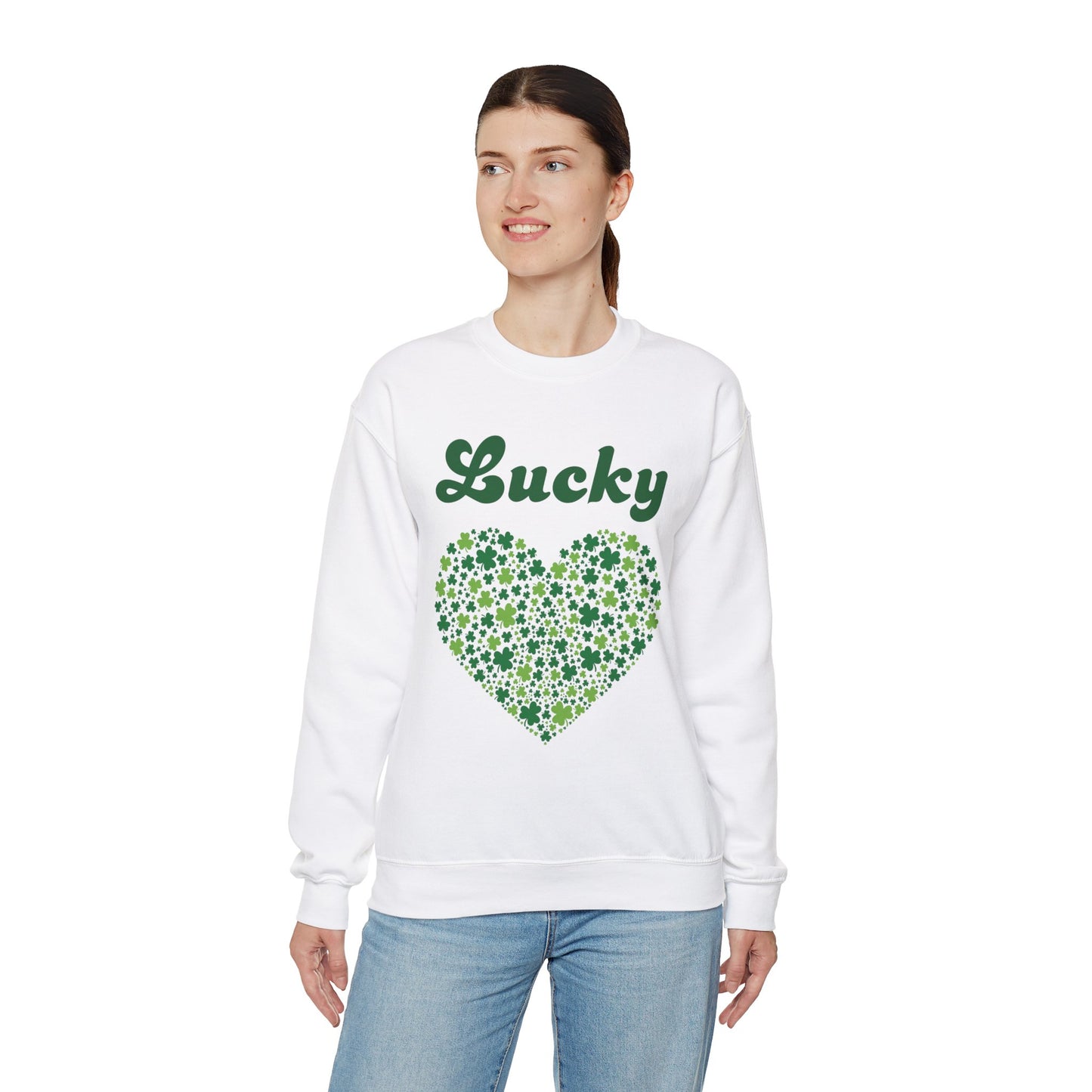 Lucky Heart Unisex Heavy Blend™ Crewneck Sweatshirt