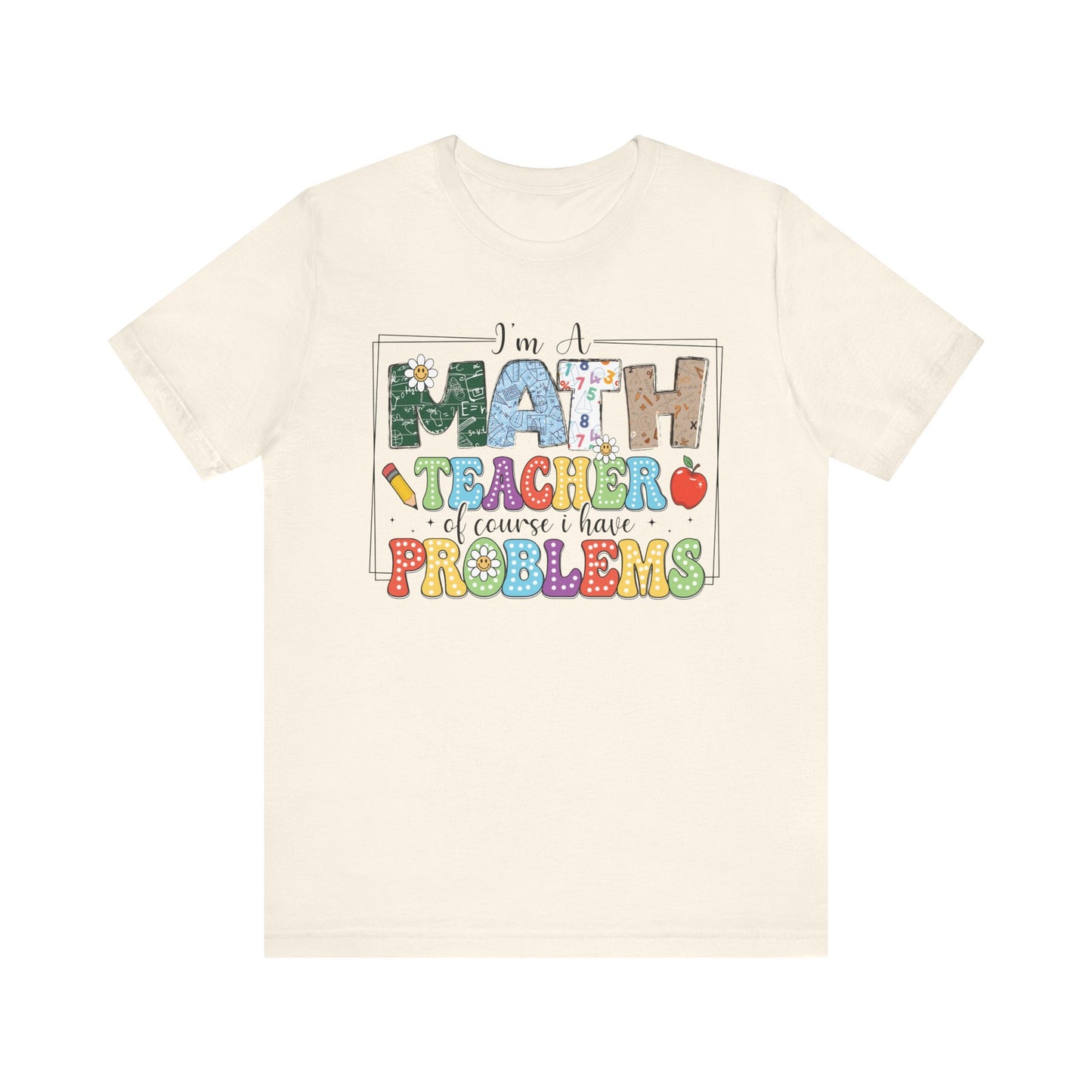 Math Teacher Jersey Short Sleeve Tee