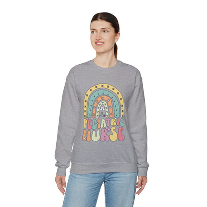 Pediatric Nurse Rainbow Unisex Heavy Blend™ Crewneck Sweatshirt