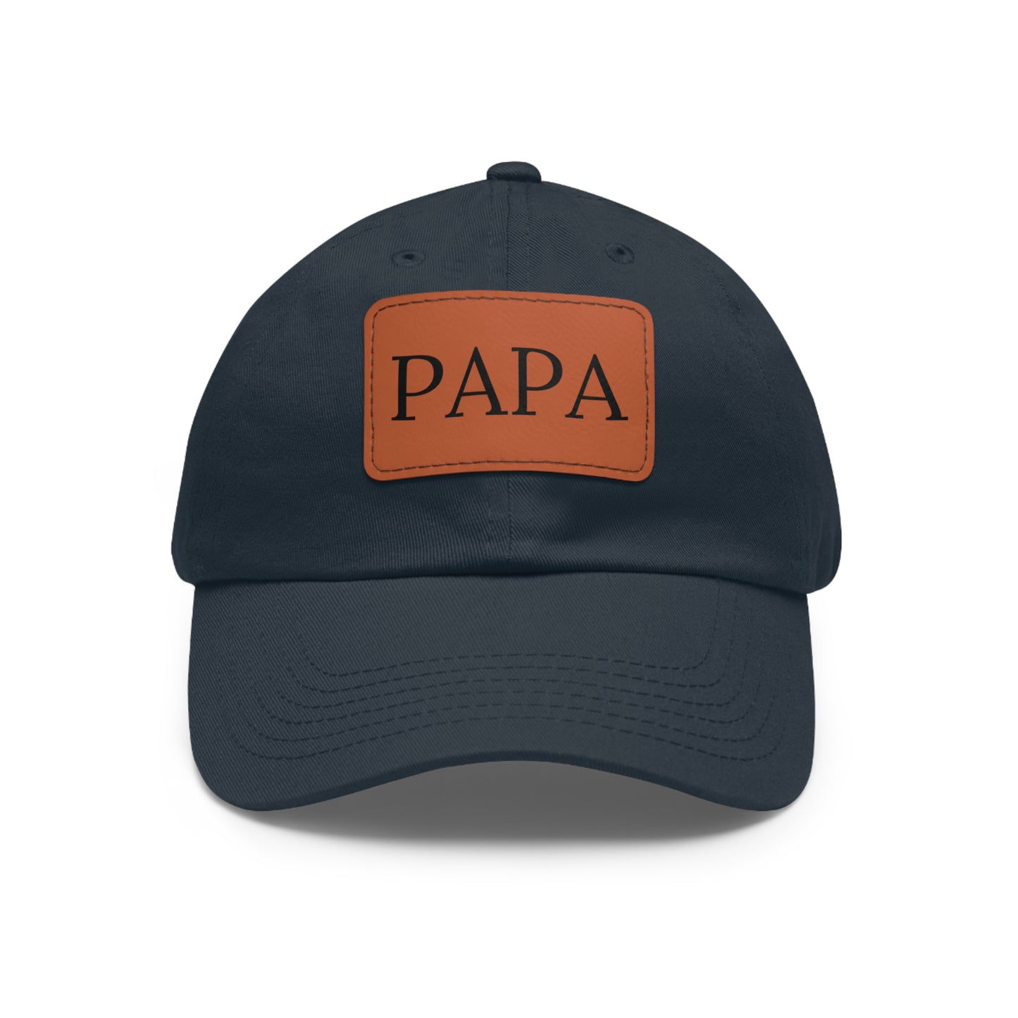 PAPA Hat with Leather Patch (Rectangle)