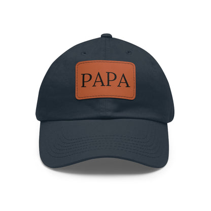 PAPA Hat with Leather Patch (Rectangle)