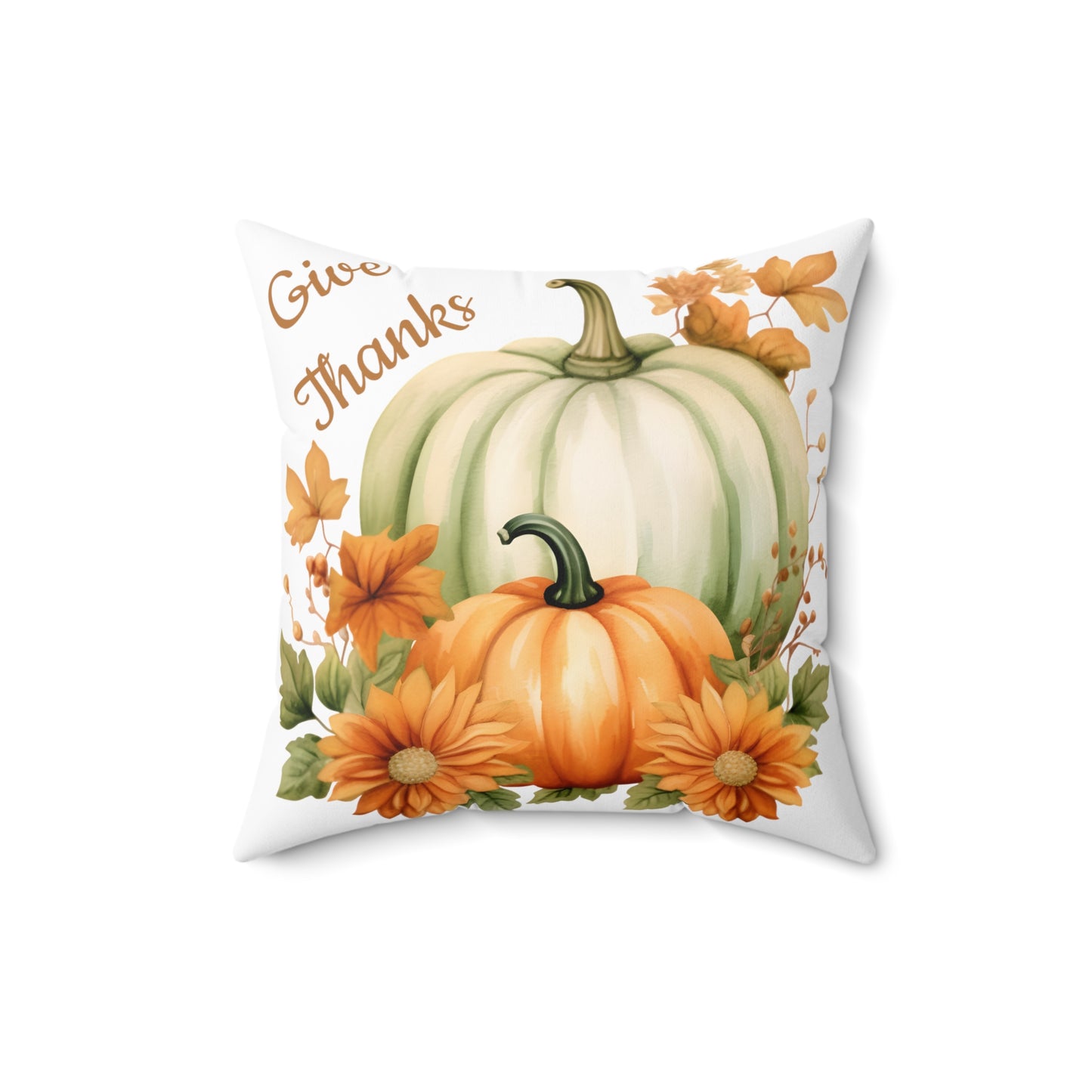 Fall Pumpkin Pillow Spun Polyester Square Pillow