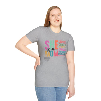 She is Mom Unisex Softstyle T-Shirt