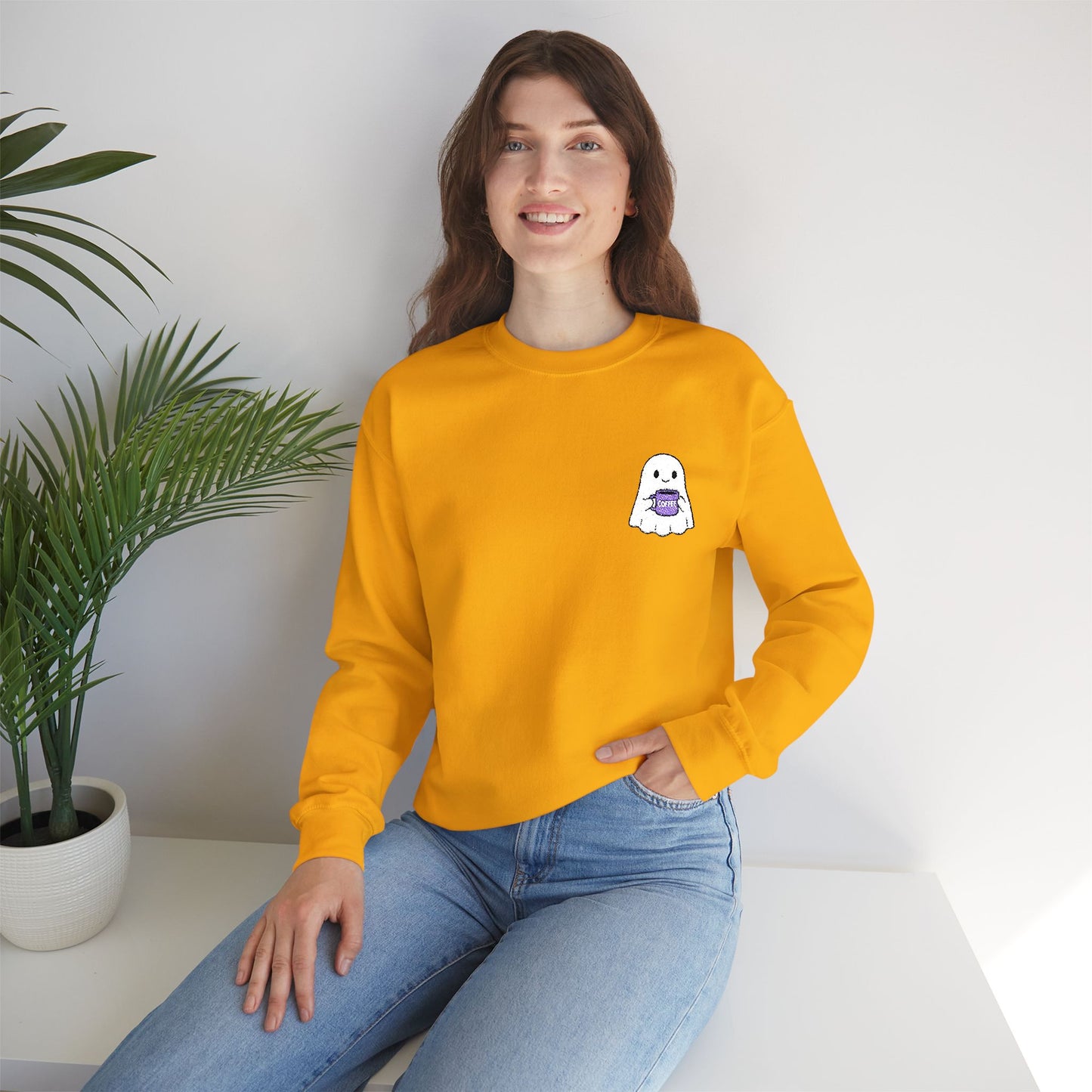 Cheerful Graphic Sweatshirt for All Seasons, Cozy Unisex Crewneck for Casual Days, Gift for Friends, Cute Fall Apparel, Everyday Comfort