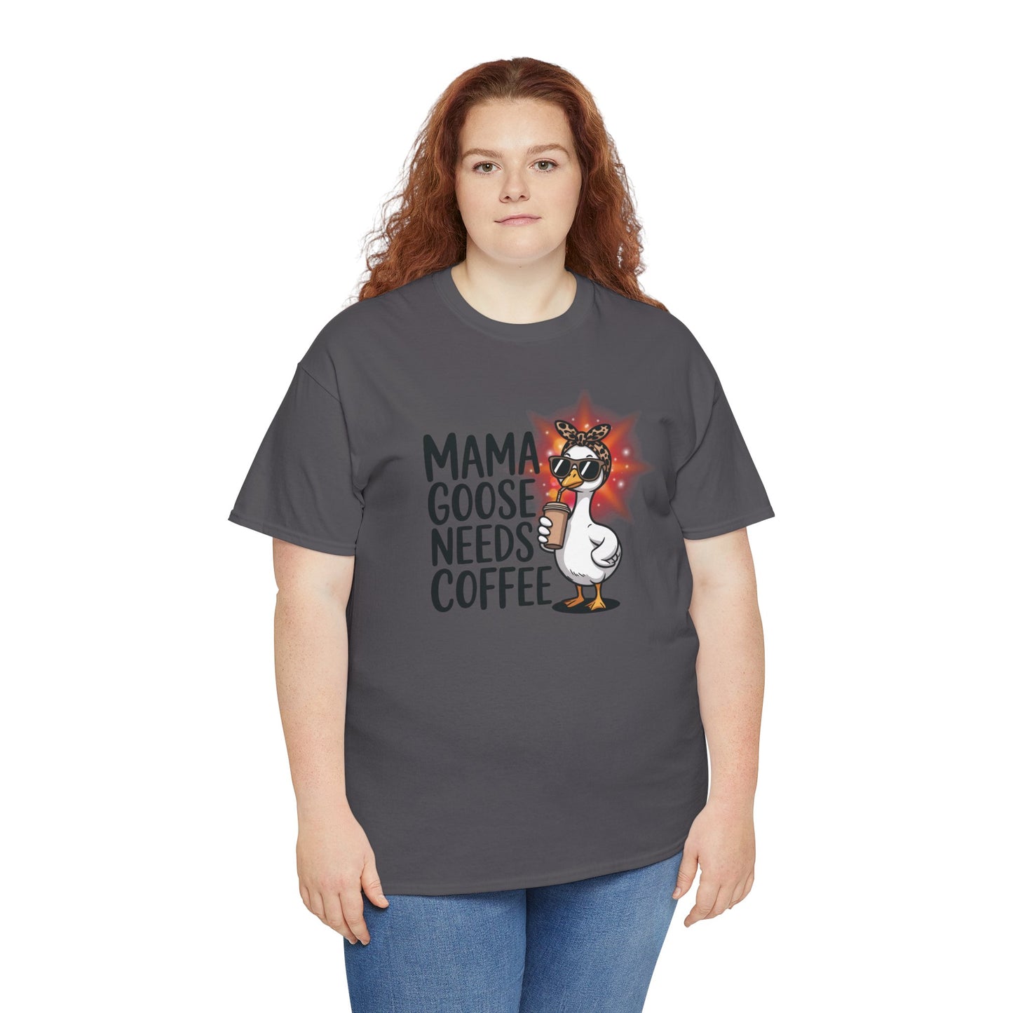 "Mama Goose Needs Coffee" Funny Mom T-Shirt | Cute Graphic Tee for Tired Moms