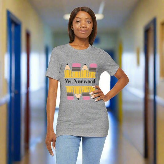 Personalized Pencil T-Shirt