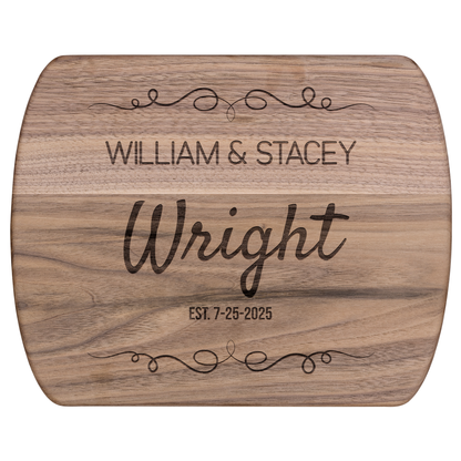 Personalized Hardwood Oval Cutting Board – American-Made Craftsmanship Hardwood