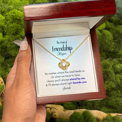 Personalized Gift for Best Friend-Love Knot Friendship Necklac