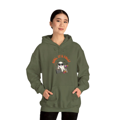 Girl, It's Fall with Purse Heavy Blend™ Hooded Sweatshirt