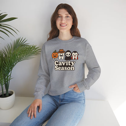 Cavity Season Halloween Sweatshirt – Unisex Cozy Fall Crewneck