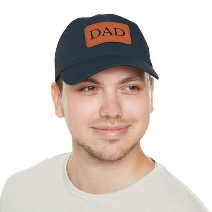 Dad Hat with Leather Patch (Rectangle)