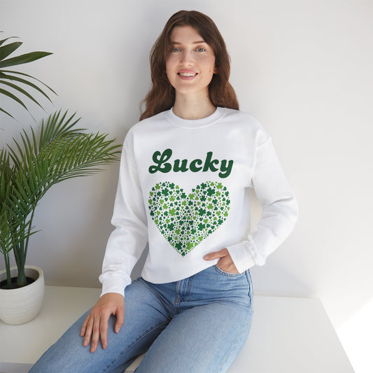 Lucky Heart Unisex Heavy Blend™ Crewneck Sweatshirt