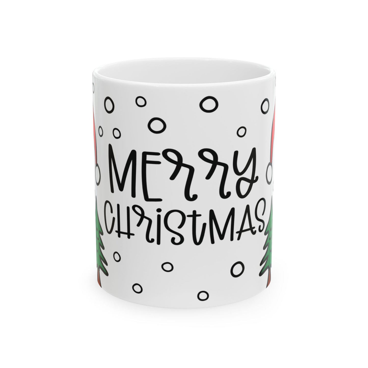 Christmas Fox Mug – "Merry Christmas" Microwave & Dishwasher Safe Ceramic Mug, 11oz