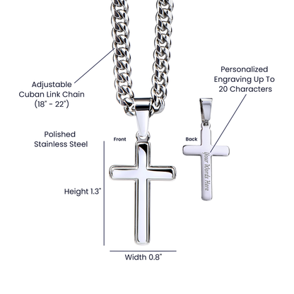 Personalized Cross Necklace for Dad – A Meaningful Christian Gift of Faith