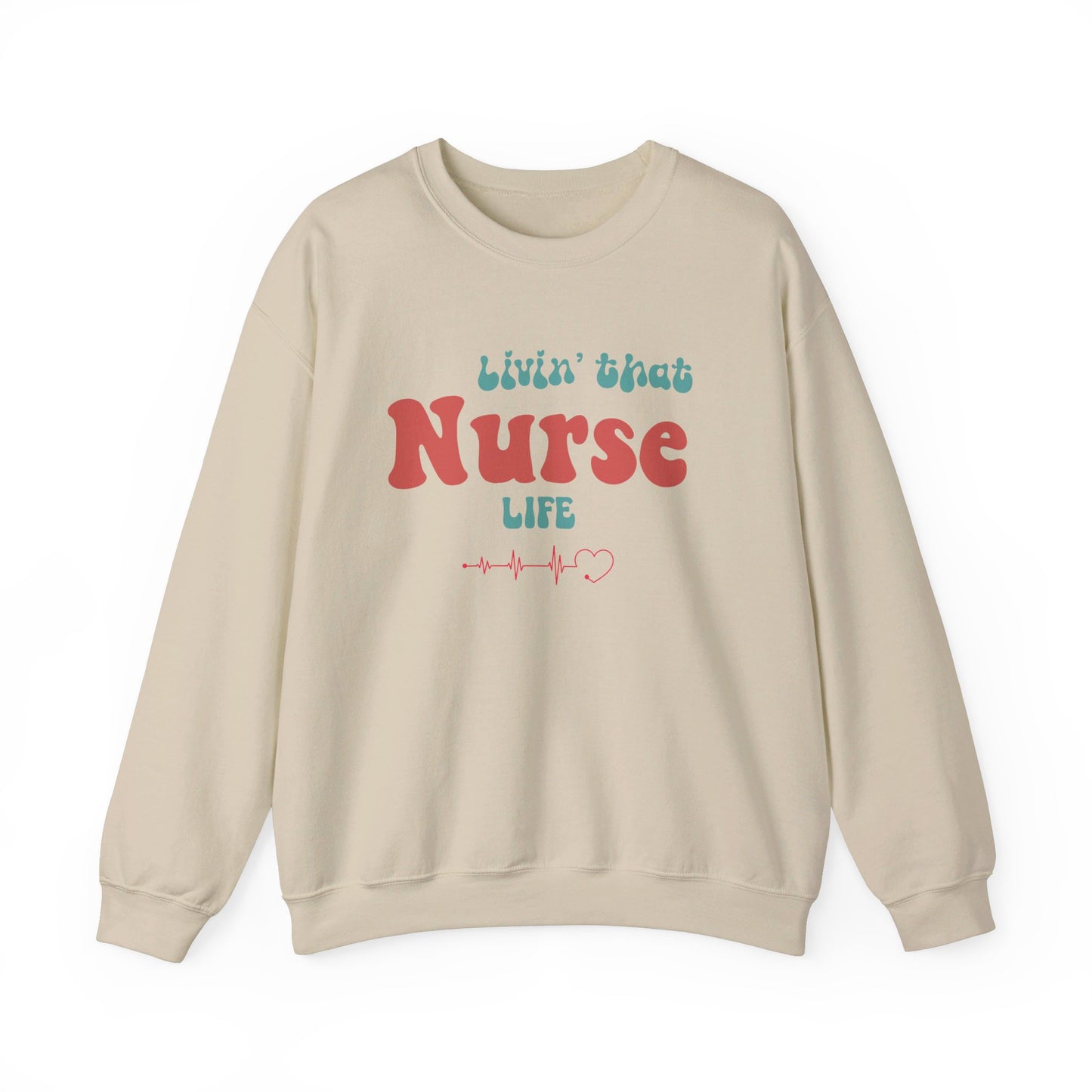 Livin' That Nurse Life Red Unisex Heavy Blend™ Crewneck Sweatshirt