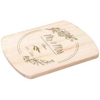 Mrs & Mrs Hardwood Oval Cutting Board