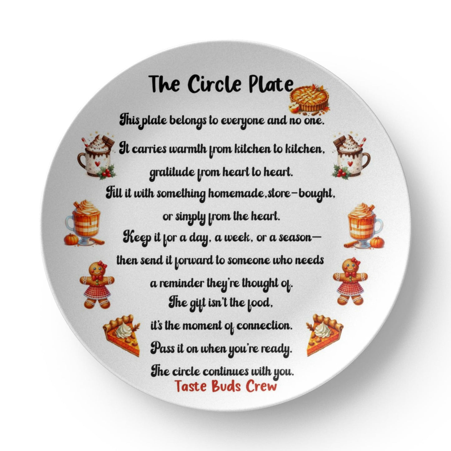 The Circle Plate – Personalized Friendship Sharing Plate | Heartfelt Gift of Connection