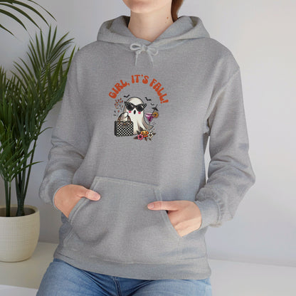 Girl, It's Fall with Purse Heavy Blend™ Hooded Sweatshirt