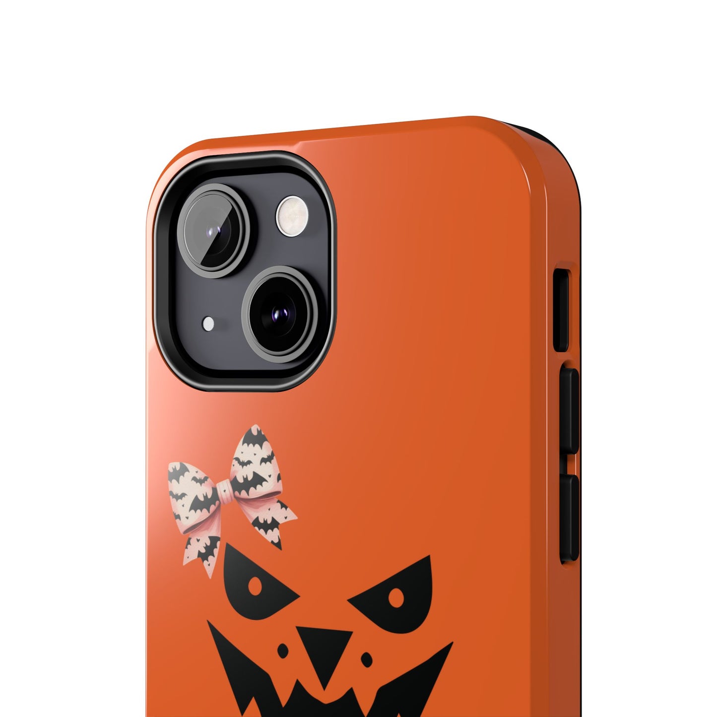 Pumpkin with Bat Bow Tough Phone Cases