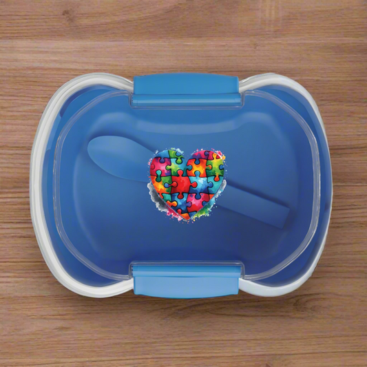 Puzzle Heart Two-tier Bento Box