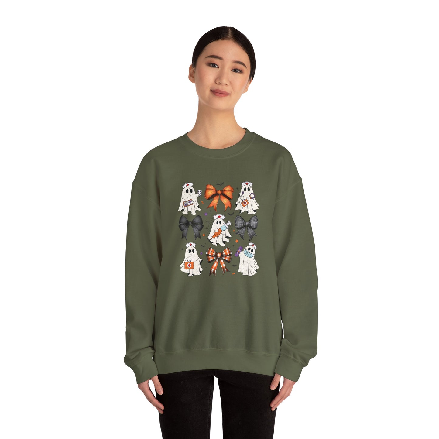 Ghost Nurses with Coquette Heavy Blend™ Crewneck Sweatshirt