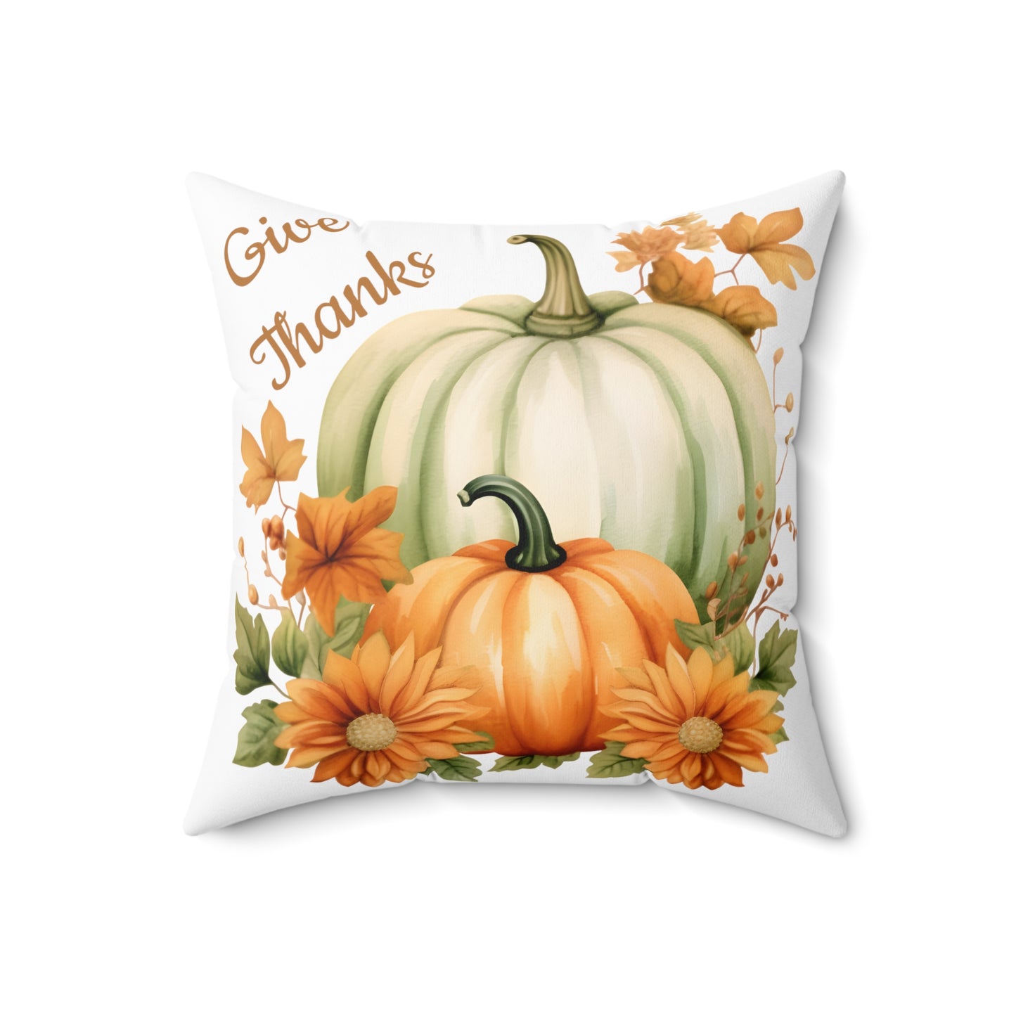 Fall Pumpkin Pillow Spun Polyester Square Pillow