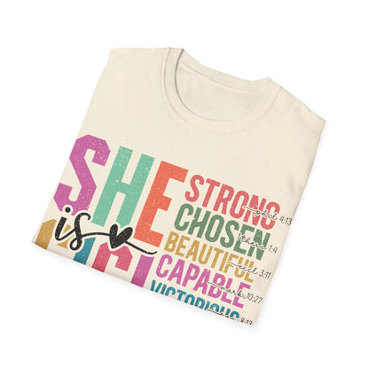 She is GiGi Unisex Softstyle T-Shirt