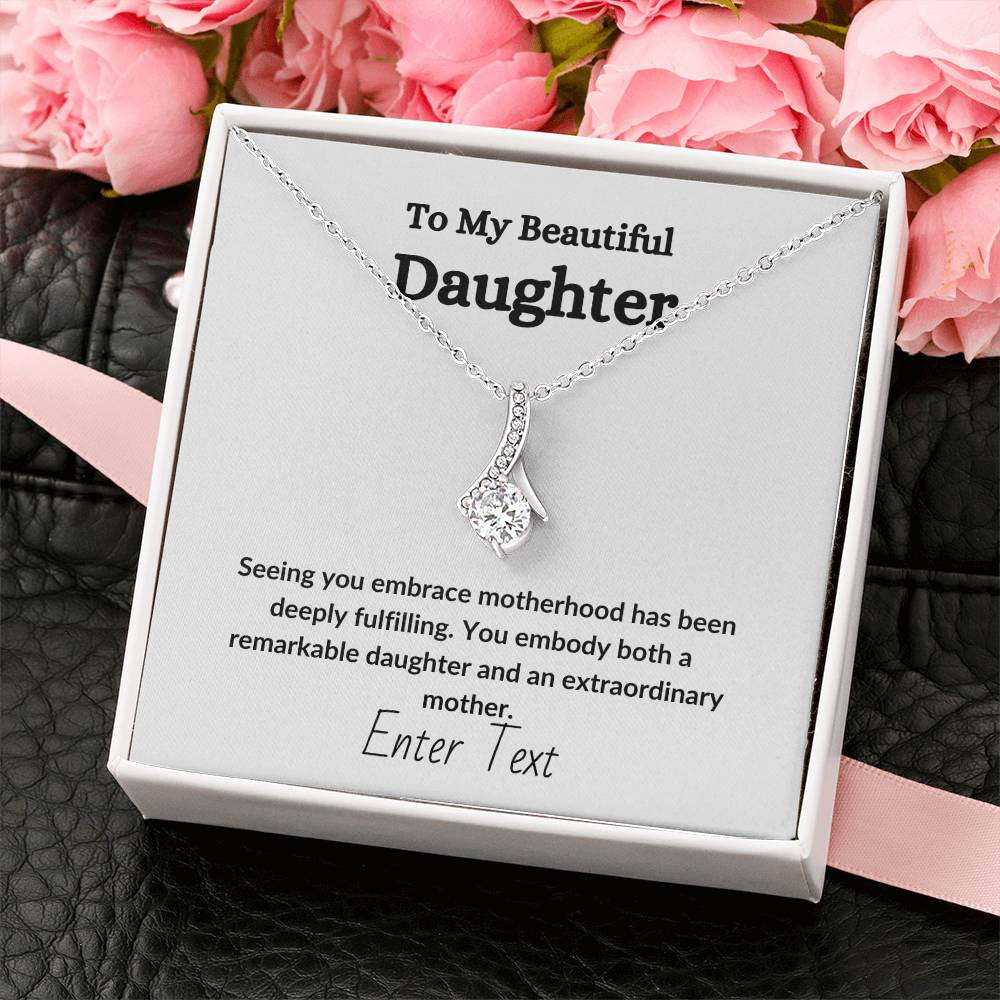 To My Beautiful Daughter Alluring Beauty Necklace (Yellow & White Gold Variants)