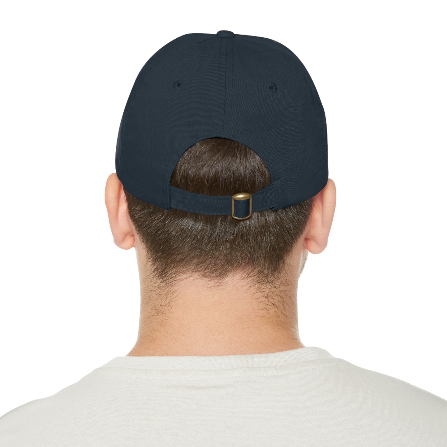 I Don't Ride On The Crazy Train, I Drive It Dad Hat with Leather Patch (Rectangle)