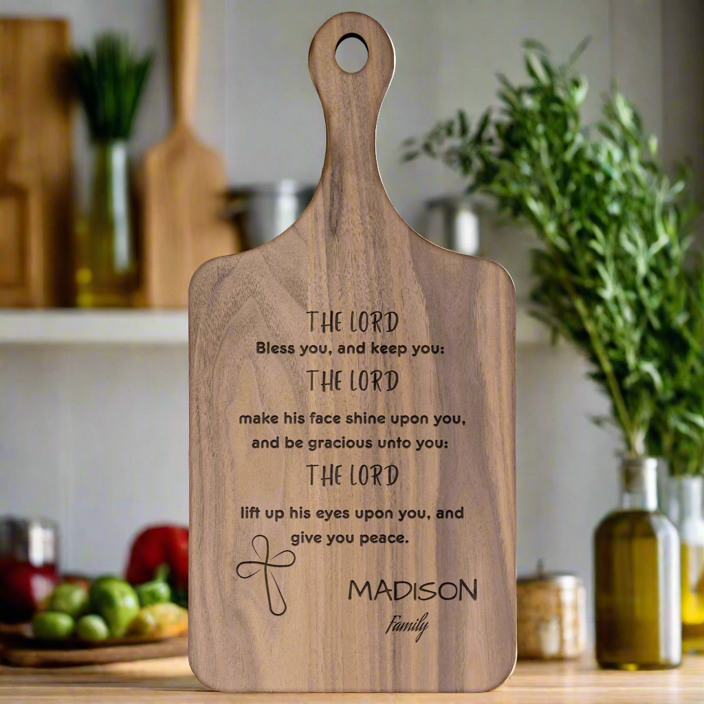 Blessing Hardwood Paddle Cutting Board