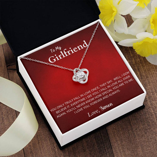 Love Knot Necklace (Yellow & White Gold Variants)