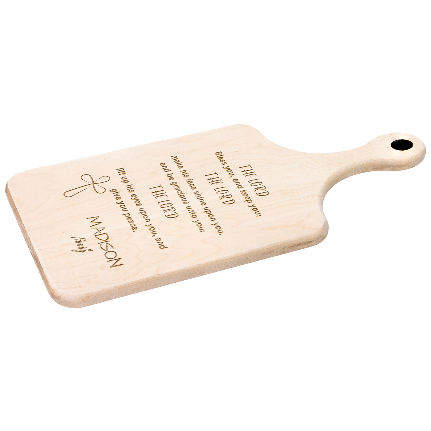 Blessing Hardwood Paddle Cutting Board