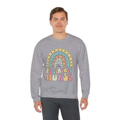 Pediatric Nurse Rainbow Unisex Heavy Blend™ Crewneck Sweatshirt