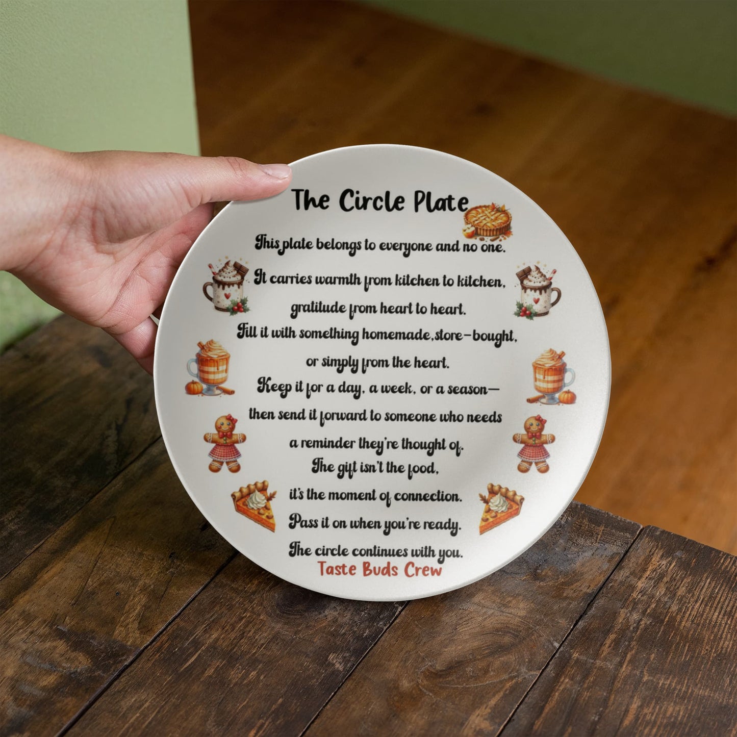 The Circle Plate – Personalized Friendship Sharing Plate | Heartfelt Gift of Connection