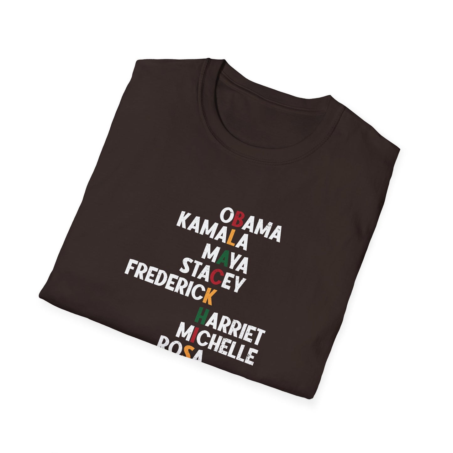 Black History T-Shirt – Celebrating Iconic African American Leaders Unisex Softstyle T-Shirt