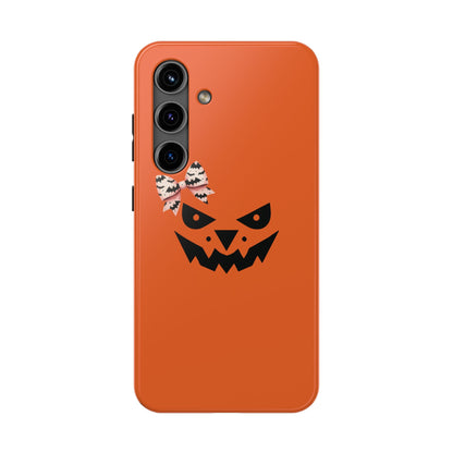 Pumpkin with Bat Bow Tough Phone Cases