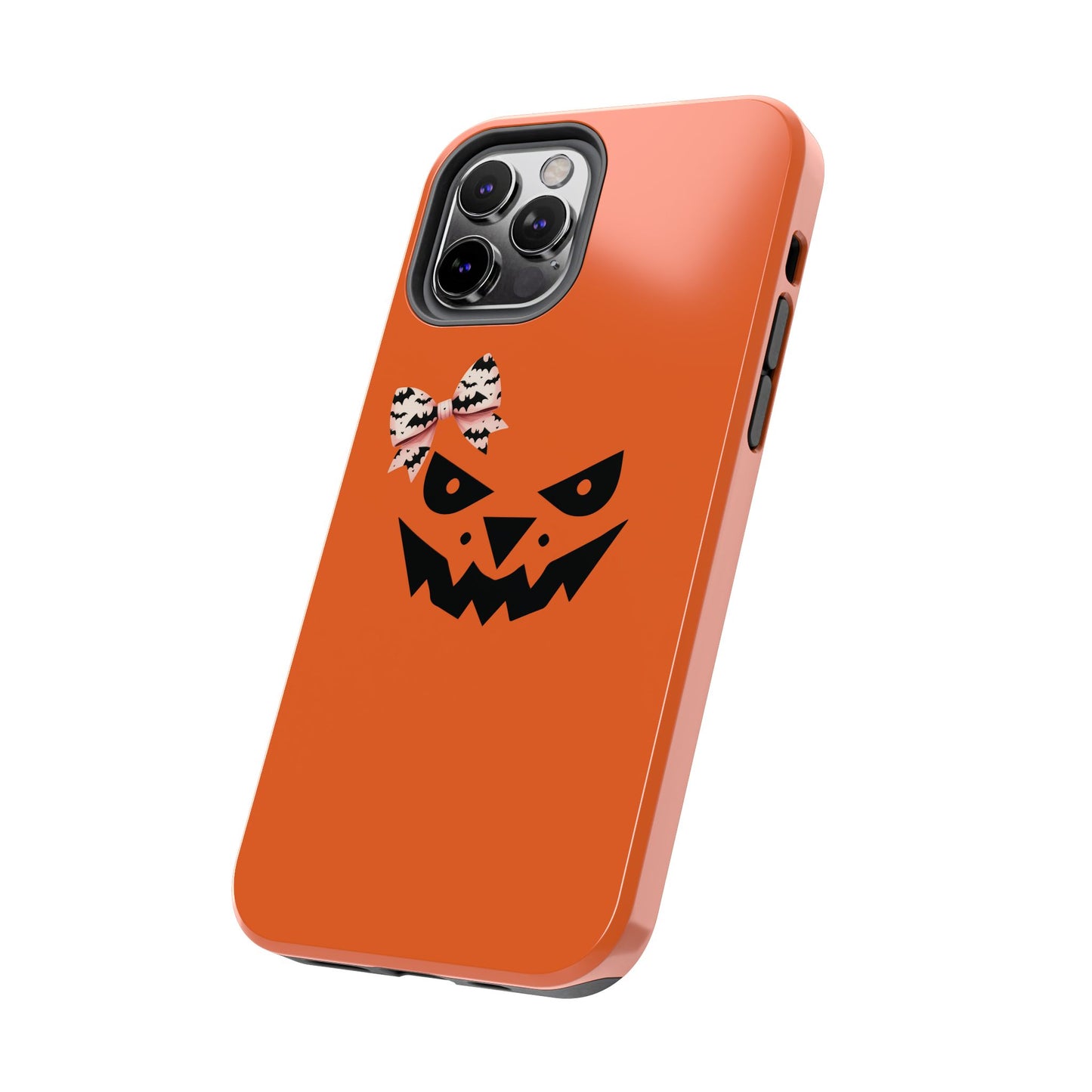 Pumpkin with Bat Bow Tough Phone Cases