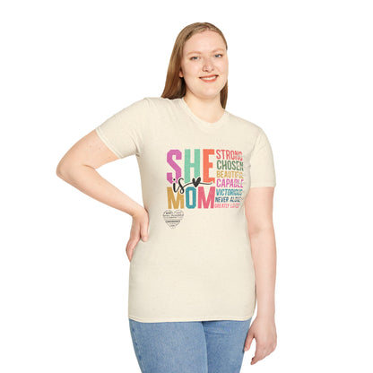 She is Mom Unisex Softstyle T-Shirt