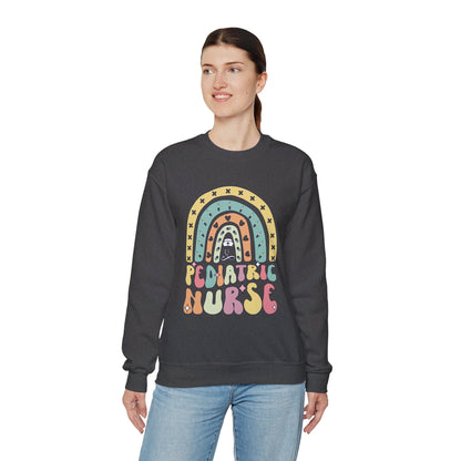 Pediatric Nurse Rainbow Unisex Heavy Blend™ Crewneck Sweatshirt