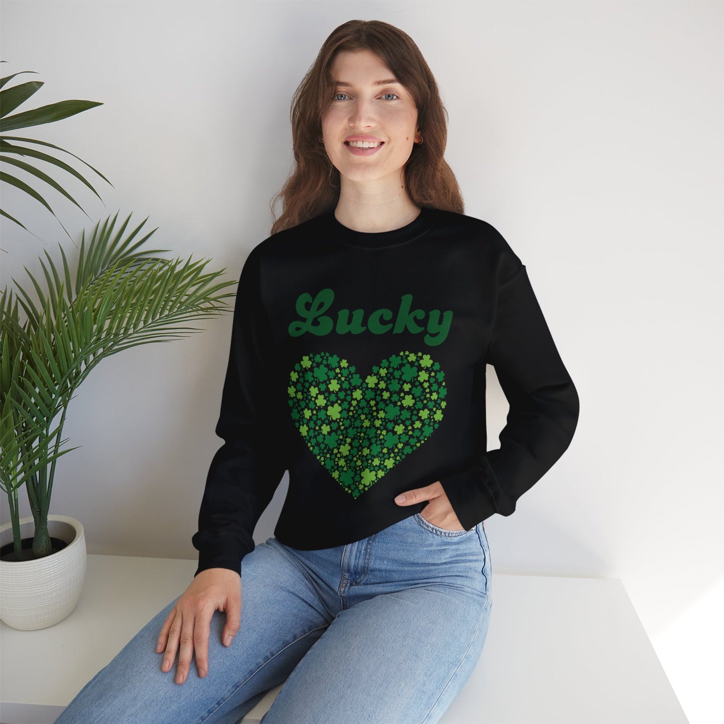 Lucky Heart Unisex Heavy Blend™ Crewneck Sweatshirt