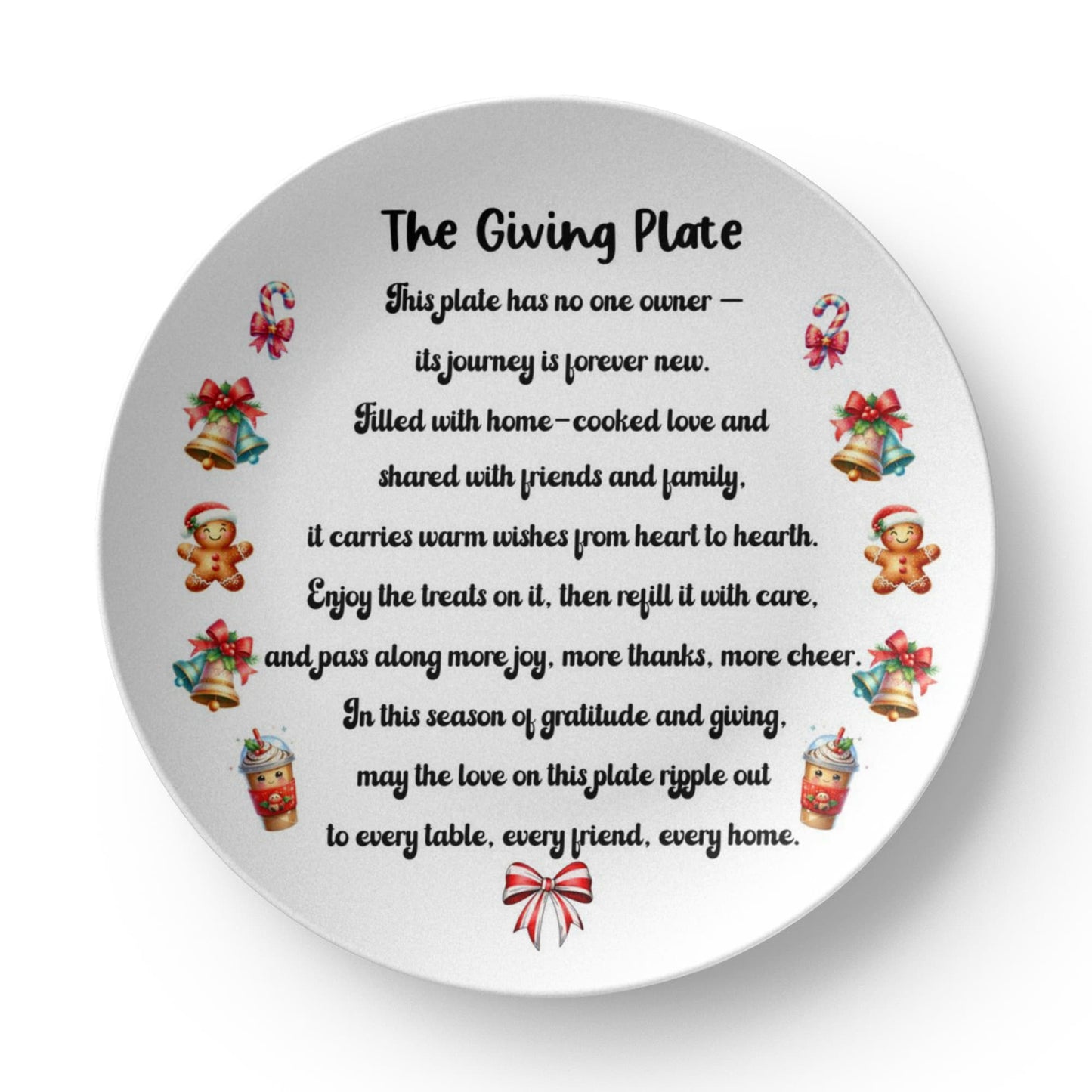 The Giving Plate – Personalized Holiday Sharing Plate | Heartfelt Gift of Gratitude and Connection
