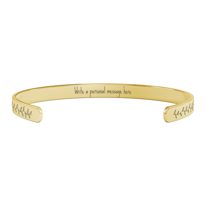 Leaf Adjustable Stainless Steel Cuff Bracelet – Elegant, Durable, and Hypoallergenic