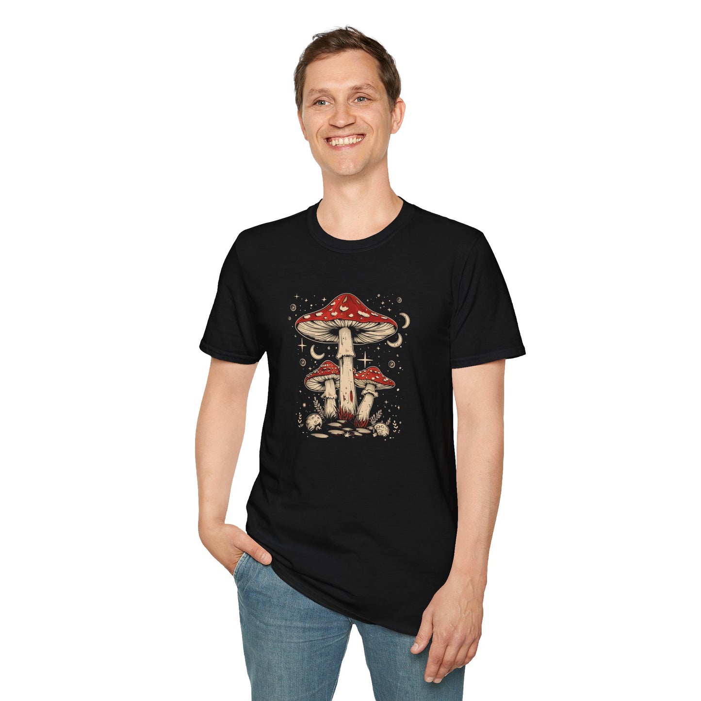 Enchanted Mushroom Forest Unisex Soft-Style T-Shirt – Ethically Made & Ultra Soft