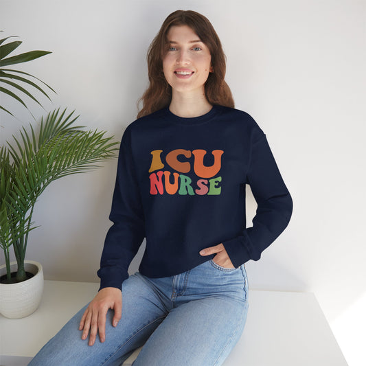 ICU Nurse Groovy Font Sweatshirt