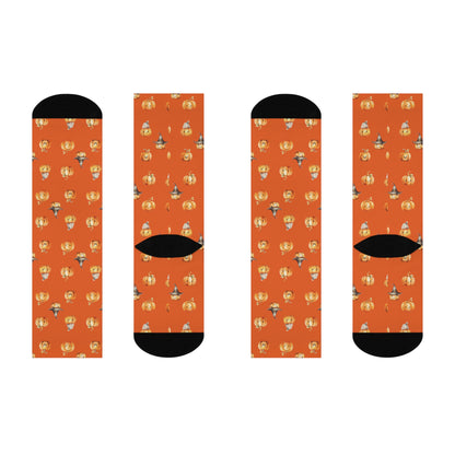 Happy Pumpkin Cushioned Crew Socks