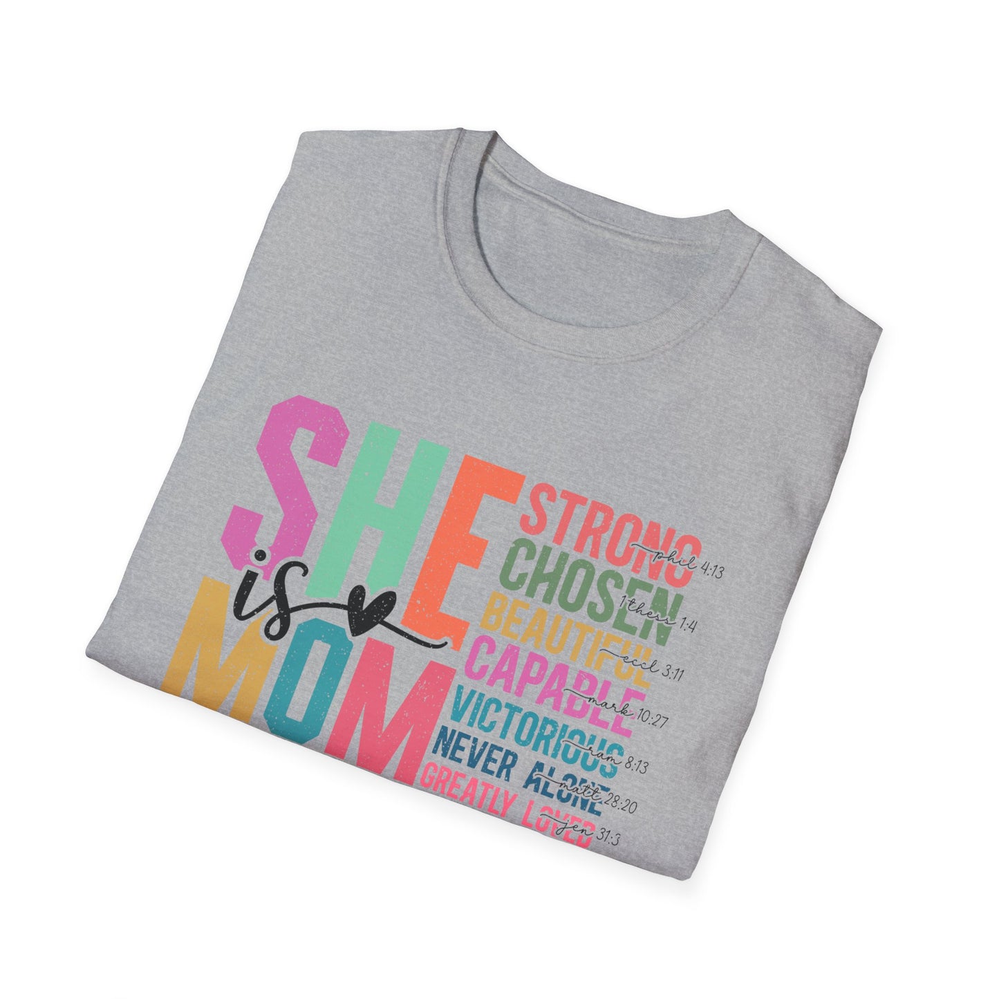 She is Mom Unisex Softstyle T-Shirt