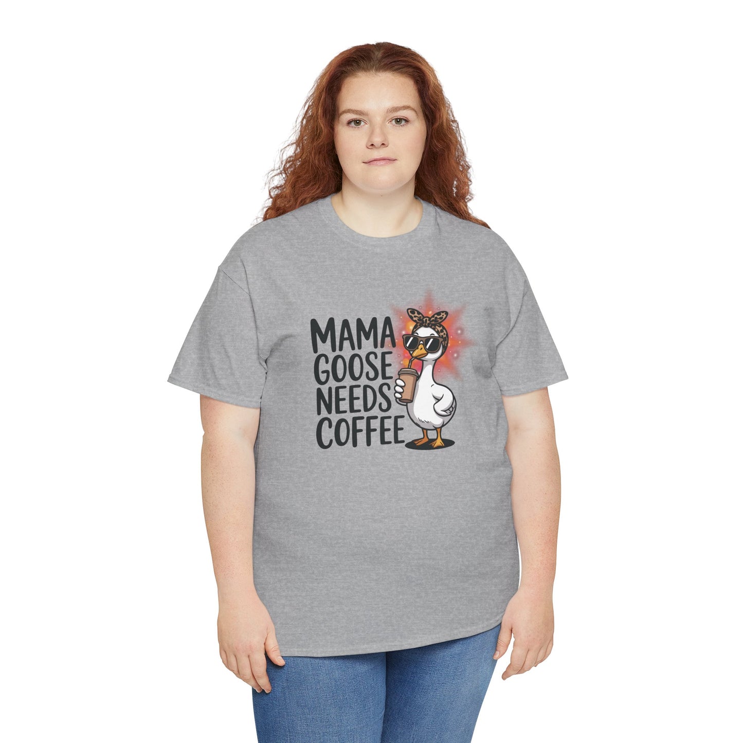 "Mama Goose Needs Coffee" Funny Mom T-Shirt | Cute Graphic Tee for Tired Moms