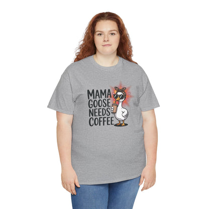 "Mama Goose Needs Coffee" Funny Mom T-Shirt | Cute Graphic Tee for Tired Moms