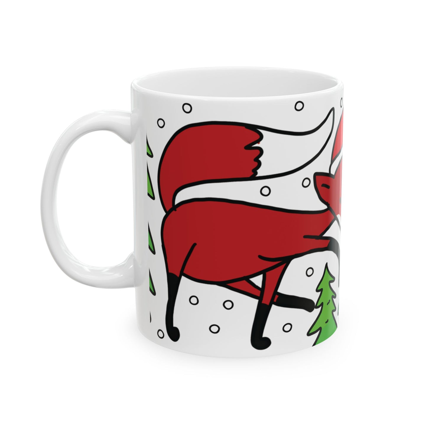 Christmas Fox Mug – "Favorite Christmas Coffee" – Perfect Gift for Coffee Lovers! Microwave & Dishwasher Safe