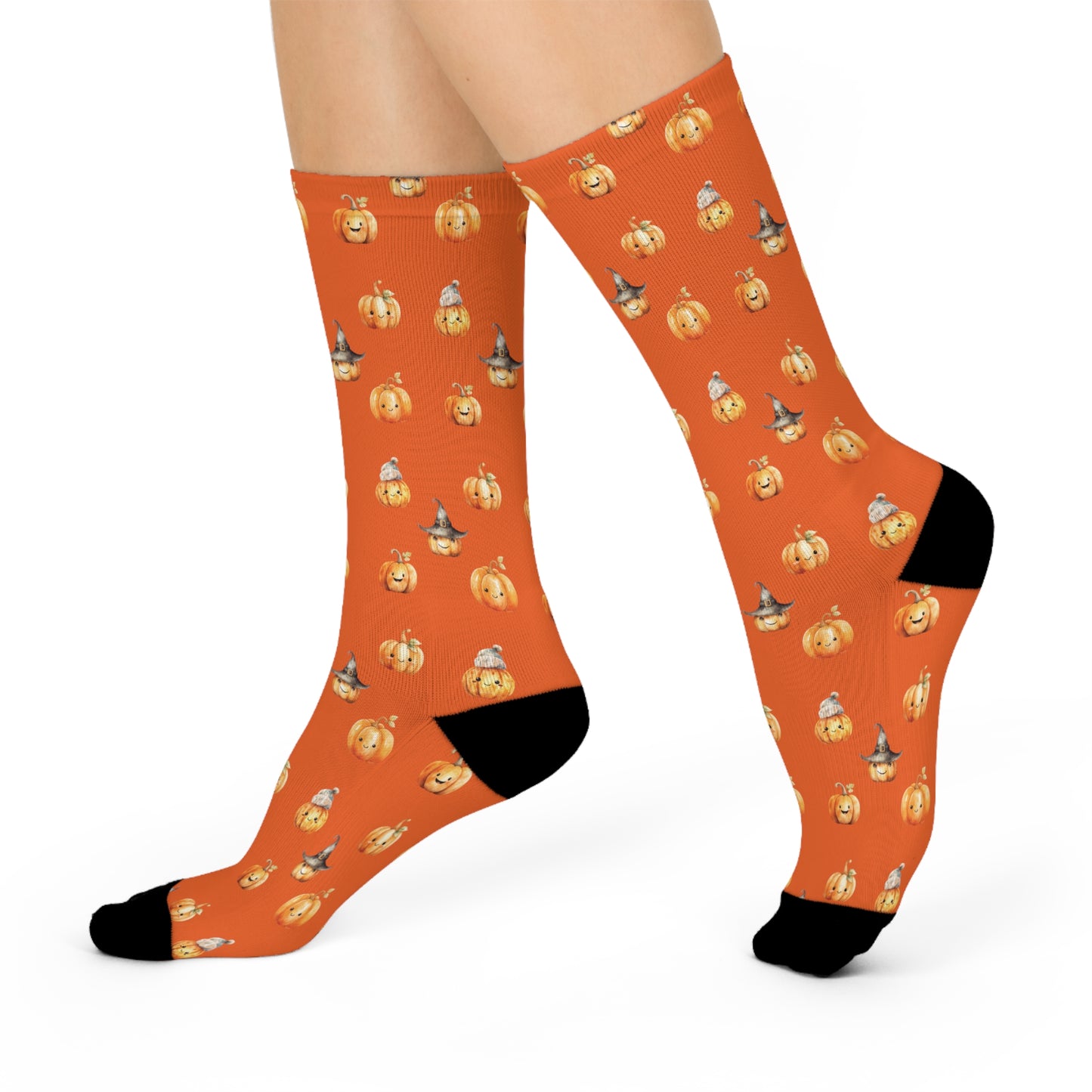 Happy Pumpkin Cushioned Crew Socks